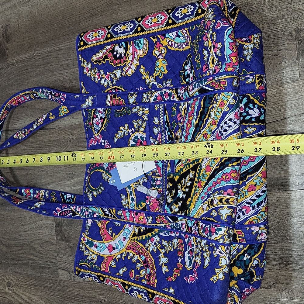 Vera Bradley Women's Blue and Pink Patterned Tote Nwt - Picture 2 of 4